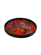 Plateau Rond Rouge JUNGLE (40 cm) /  ORTIGIA Sicilia