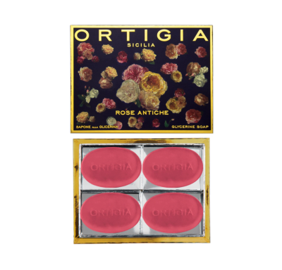 ROSE ANTICHE - Coffret 4 Savons 40 gr /  ORTIGIA Sicilia