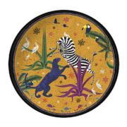 Plateau Rond Jaune JUNGLE (40 cm) /  ORTIGIA Sicilia