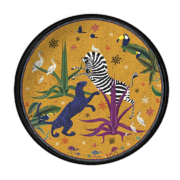 Plateau Rond Jaune JUNGLE (40 cm) /  ORTIGIA Sicilia