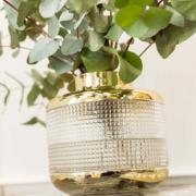  Vase Verre et Doré 19 cm / Kare Design