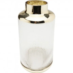  Vase Verre et Doré 30 cm / Kare Design