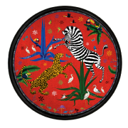 Plateau Rond Rouge JUNGLE (40 cm) /  ORTIGIA Sicilia