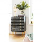  Vase Verre et Doré 19 cm / Kare Design